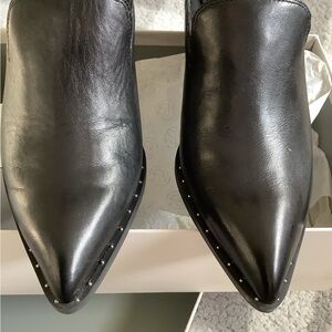 Black Pointed Toe Leather Shoes